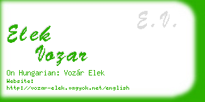 elek vozar business card